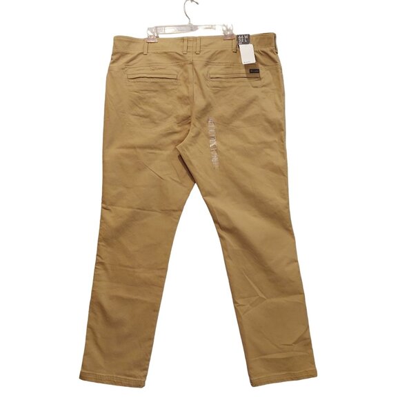 NWT Columbia pants Mens 44x32 Tan back zip pockets Slim stretch business casual - Picture 2 of 15